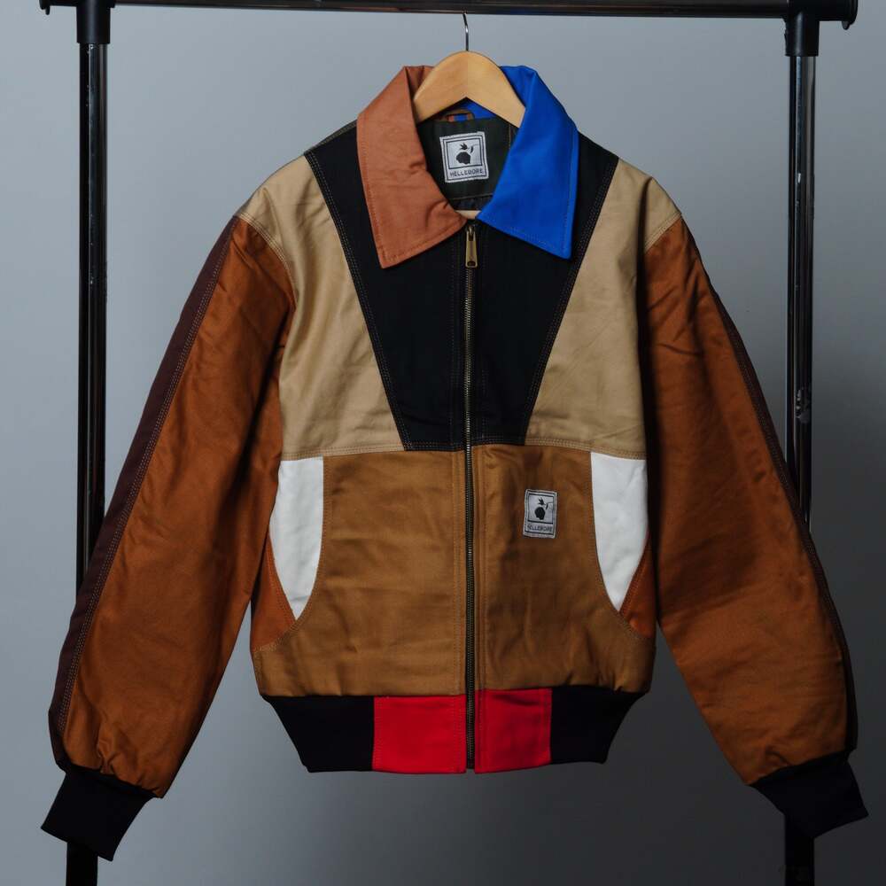 Workwear Colorblock Geometric Jacket Size M